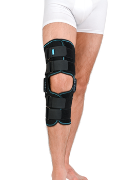 Ортез на колінний суглоб неопреновий шарнірний з регульованим кутом згину Алком 4032 р. 2 чорний