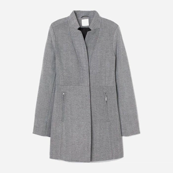 Пальто осеннее женское H&M 0832985_черн пол 42 Серое (KAY2000001115558)