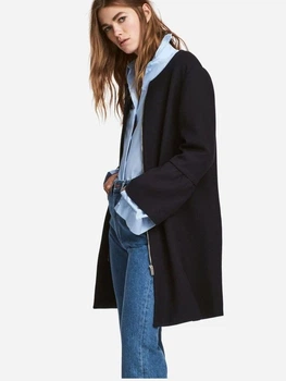 Пальто осіннє жіноче H&M 0503076_02 34 Темно-синє (KAY2000000867069)