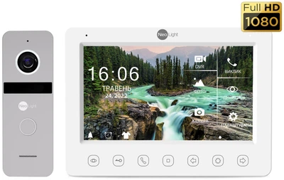 Комплект видеодомофона NeoLight NeoKit FHD PRO Silver