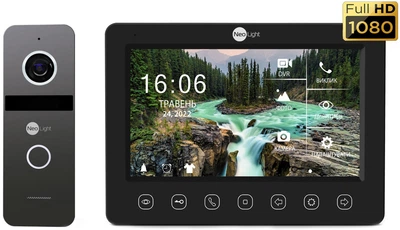 Комплект видеодомофона NeoLight NeoKit FHD PRO B Graphite