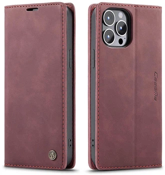 Чехол книжка с магнитом CaseMe для iPhone 13 Pro Wine (24001-42)