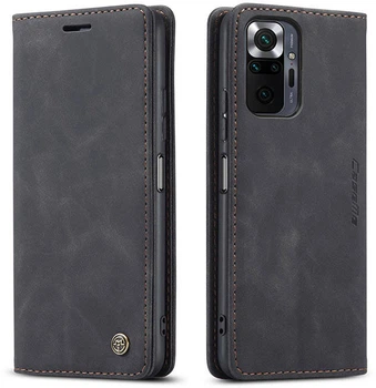 Чехол книжка с магнитом CaseMe на Xiaomi Redmi Note 10 Pro Black (21907-2B)