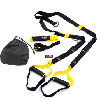 Тренировочные петли trx для кроссфита (трх тренажер для фитнеса и турника) OSPORT Pro (FI-0037-1) Черно-желтый