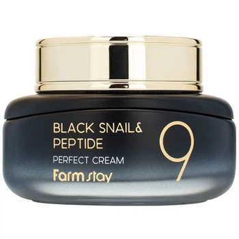 Омолаживающий крем для лица с комплексом из 9 пептидов Farmstay Black Snail & Peptide 9 Perfect Cream 55 мл (8809639172483)