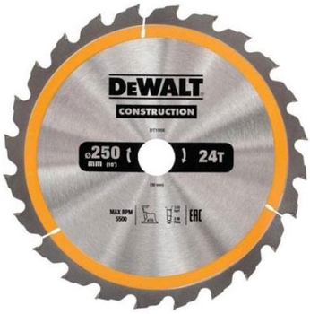 Диск пильный DeWalt по дереву 250 мм 24 (DT1956)