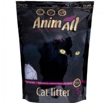 Силикагелевий наповнювач AnimAll Premium Кристали аметисту для котів, 5 л (2.1 кг)