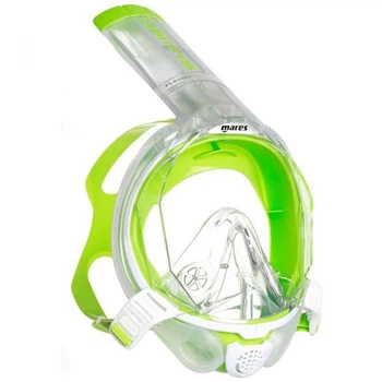Маска для снорклінгу Mares Sea Vu Dry + біло-салатова повнолицева S/M, (411260.WHLM.SM)