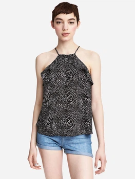 Топ женский H&M 0480106 34 Черный с белым (KAY2000001253939)