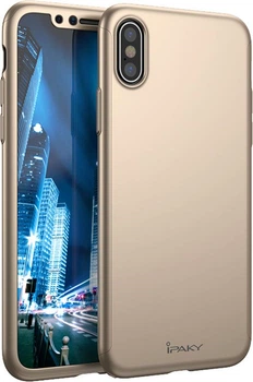 Чехол-накладка Ipaky 360 PC Full Protection case iPhone X Gold