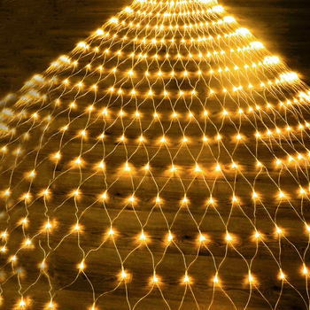 Гірлянда світлодіодна тепла біла Сітка 120 LED 1.7 x 1.5м
