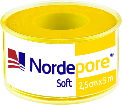 Пластир нетканий Nordeplast НордеПор 2.5 см x 5 м (4751028530890)