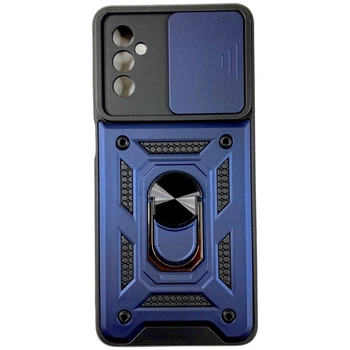 Чехол New Armor c кольцом-подставкой на Samsung Galaxy M52 синий