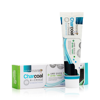 Зубная паста с серебром и бамбуковым углем HANIL CHEMICAL Nano Charcoal Dental Toothpaste 180 г (8809177590879)
