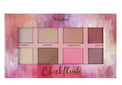 Палітра рум'ян та хайлайтерів Ruby Rose Cheek Flush HB-7507