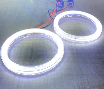 Ангельские глазки (светодиодные LED кольца в фару) 80 мм Яркий белый 2шт