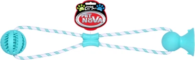 Іграшка для собак Pet Nova М'яч на мотузку з присоском 7 см (RUB-SUCTIONBALL-DENT-MI) (5903031444322)