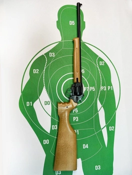 Револьверная винтовка под патрон Флобера Safari SPORT cal. 4 мм ствол 43 см, буковый приклад и цевьё