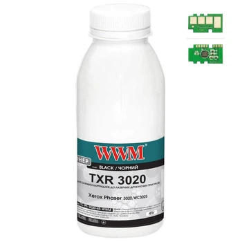 ワイザー Тонер и Чип для Xerox Phaser 3020 WWM Black 45г TC-Ph-3020-45-WWM