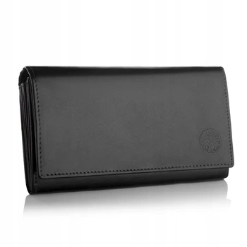 Женский кожаный кошелёк Betlewski с защитой RFID 9 х 16,5 х 2,5 см (BPD-DZ-10) чёрный