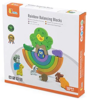 Дерев'яна гра-баланс Viga Toys Веселка (6971608445903)