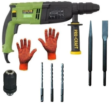 Перфоратор прямой Procraft BH1400DFR с двумя быстросъёмными патронами