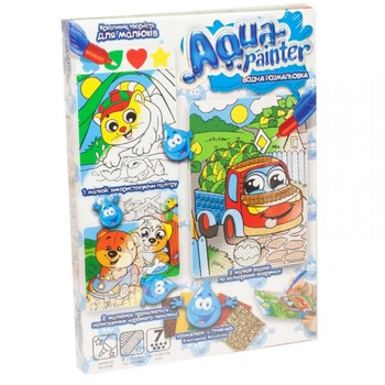 Дитячий набір для творчості "Aqua Painter" Danko Toys AQP-01 укр, водна розмальовка Вантажівка з кавунами