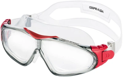 Очки-маска для плавания Aqua Speed SIROCCO 3952 уни Красные с прозрачным (042-53) (5908217639523)