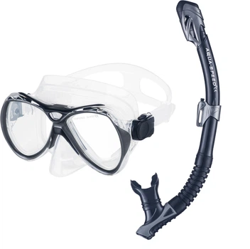 Набор маска и трубка Aqua Speed MANUS + BORNEO 5832 уни Черный (606-07) (5908217658326)