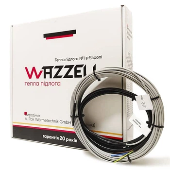 Тонкий нагрівальний кабель під плитку Wazzell Eashyheat 10 м / 200 Вт / 1 - 1.5 м² (WZE5083)