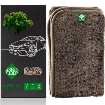 Автополотенце GreenWay Green Fiber AUTO S16, для вологого прибирання, сіре (08071)