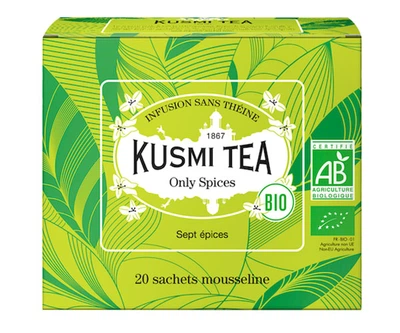 Трав'яний чай органічний Kusmi Tea Only Spices у пакетиках 20 шт