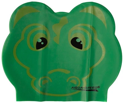 Шапка для плавания Aquaspeed ZOO CROCODILE LATEX 5713 Зеленый крокодил (5908217657138)
