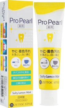 Зубна паста Zettoc Pro Pearl Salty Lemon Mint Toothpaste відбілювальна зі смаком лимона та м'яти 100 мл (4582118954292)