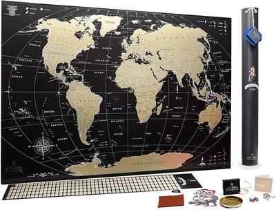 Чорна скретч карта світу My Map Black Edition ENG 88*63 см