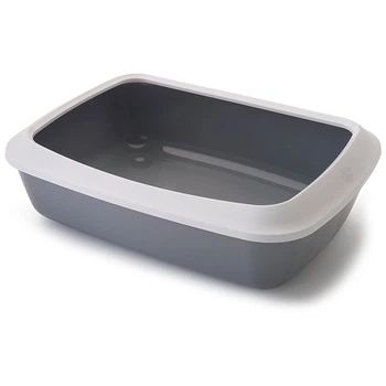 Лоток туалет с бортиком для котов Savic Iriz Cat Litter Tray 50x37x13 см (0264_00WG)
