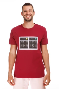 Футболка John Frank 50(L) Бордовый (Burgundy) (70910)