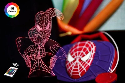 Ночник-светильник 3D "Человек-паук" 24х15 см 3DTOYSLAMP (2000002619109)
