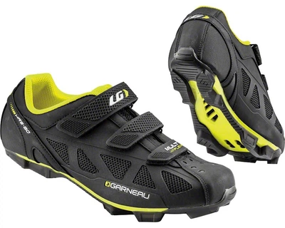 Велотуфли мужские контактные Louis Garneau MULTI AIR FLEX черно-зеленые EU 43