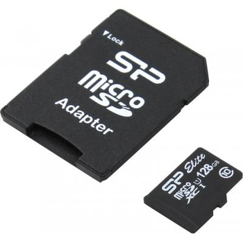 Карта памяти Silicon Power 128Gb microSDXC class 10 (SP128GBSTXBU1V10SP). 54330