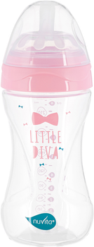Дитяча антиколькова пляшечка для годування Nuvita Mimic Collection 250 мл Рожева (NV6031ROSA)