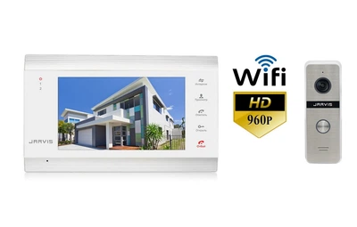 Відеодомофон з записом фото\відео по руху Jarvis JS-71MW HD+ WiFi + JS-02S HD+ WiFi AHD 960P (комплект)