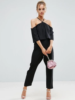 Комбинезон с рюшами ASOS AS100620-4 L (79750L) Черный