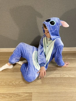 Піжама кігурумі Kigurumi жіноча Стич синій розмір М 155-165 см