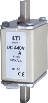 Запобіжник ножовий ETI NH-1C gR DC 160A 440V 50kA 4110229 (надшвидкий)
