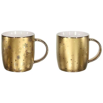 Кружка Tognana Natale All Gold, 2 шт, 370 мл, фарфор, золотий (NT01487M106)