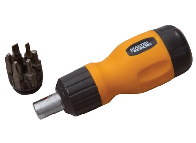 Отвертка MasterTool GM с трещоткой+6 насадок малая (Арт.: 40-0517)