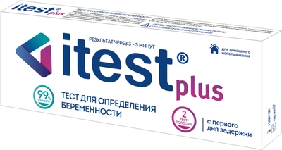 Тест-смужка Atlas Link для визначення вагітності Itest plus №2 (4601834005603)