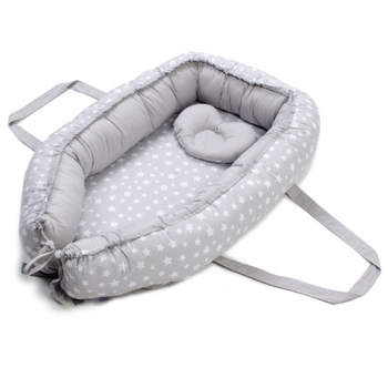 Кокон-гнездышко Baby Veres Smiling Animals white-grey 80х52 см 450.14