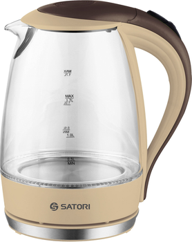 Электрочайник Satori SGK-4150-BR 1,7л/2000Вт/диск/стекло/подсветка